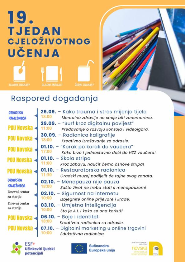 POU Novska vas poziva na 19. Tjedan cjeloživotnog učenja